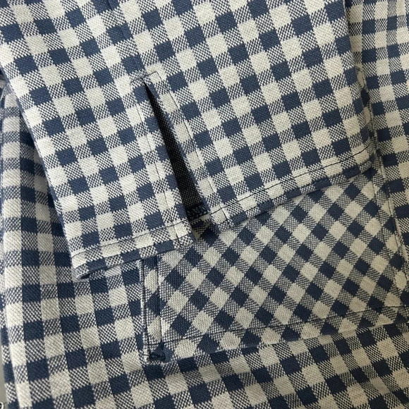 Nordstrom Women’s Leggings Gingham Check Pull On Pants size M Blue Vintage NWT - Picture 4 of 7